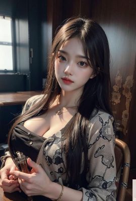 ★PATREON★ (AI Kaori) সেট 1 – মার্জিত পোশাকের সাথে মিষ্টি মেয়ে